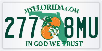 FL license plate 2778MU