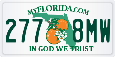 FL license plate 2778MW
