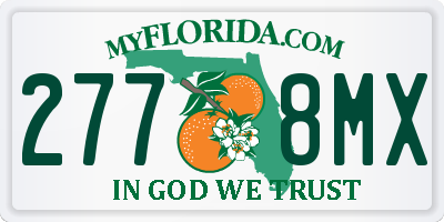 FL license plate 2778MX