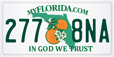 FL license plate 2778NA