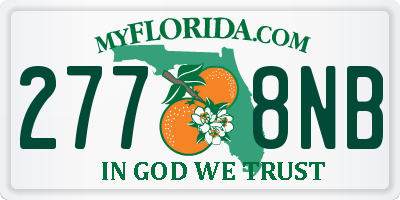 FL license plate 2778NB