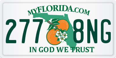 FL license plate 2778NG