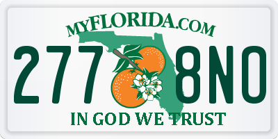 FL license plate 2778NO