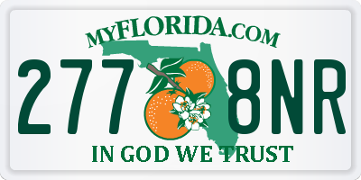 FL license plate 2778NR