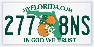 FL license plate 2778NS