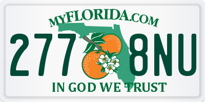 FL license plate 2778NU