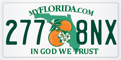 FL license plate 2778NX