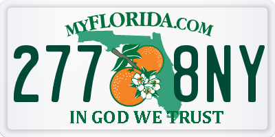 FL license plate 2778NY