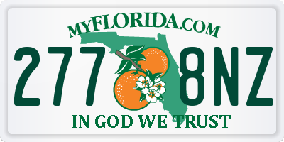 FL license plate 2778NZ