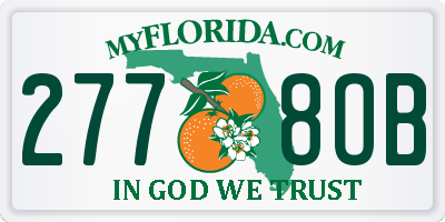 FL license plate 2778OB