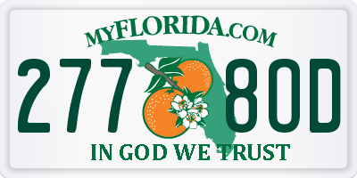 FL license plate 2778OD