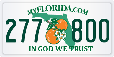 FL license plate 2778OO