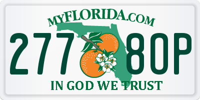 FL license plate 2778OP