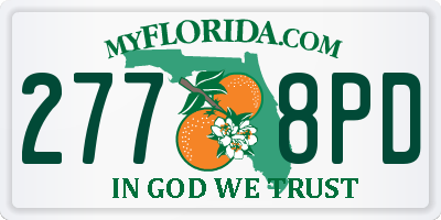 FL license plate 2778PD