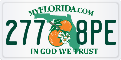 FL license plate 2778PE