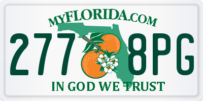 FL license plate 2778PG
