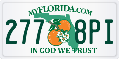 FL license plate 2778PI