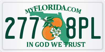 FL license plate 2778PL
