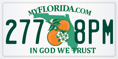 FL license plate 2778PM