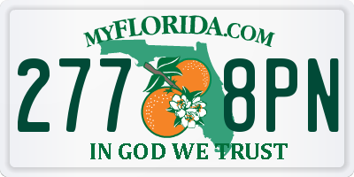 FL license plate 2778PN