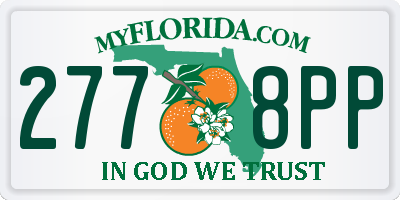 FL license plate 2778PP