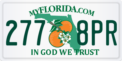 FL license plate 2778PR