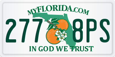 FL license plate 2778PS