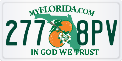 FL license plate 2778PV