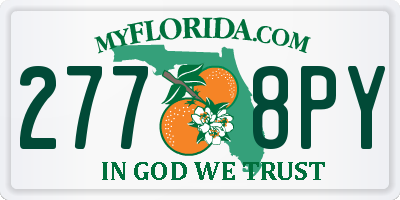 FL license plate 2778PY