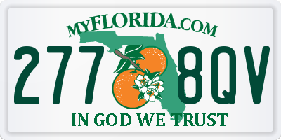 FL license plate 2778QV