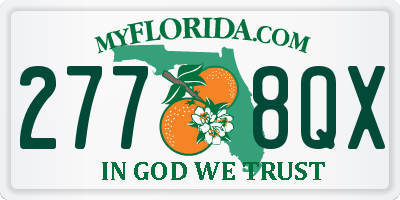 FL license plate 2778QX