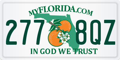 FL license plate 2778QZ