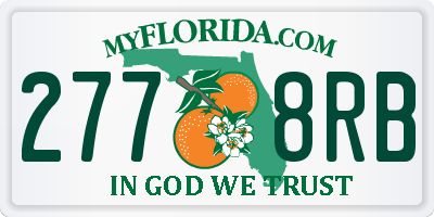 FL license plate 2778RB