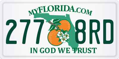 FL license plate 2778RD