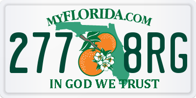 FL license plate 2778RG