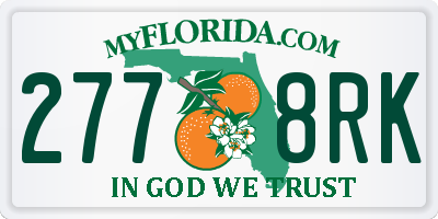 FL license plate 2778RK