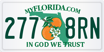 FL license plate 2778RN