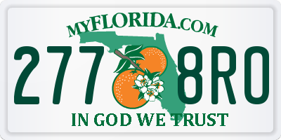 FL license plate 2778RO