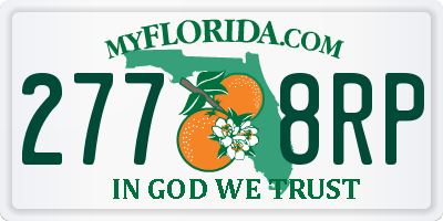 FL license plate 2778RP