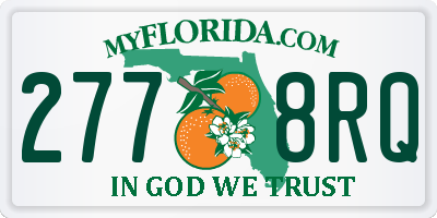 FL license plate 2778RQ