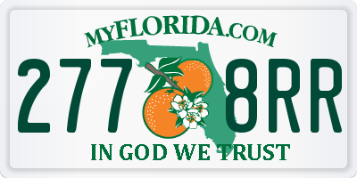 FL license plate 2778RR