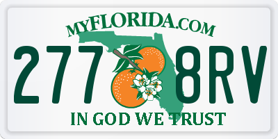 FL license plate 2778RV