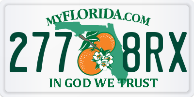 FL license plate 2778RX