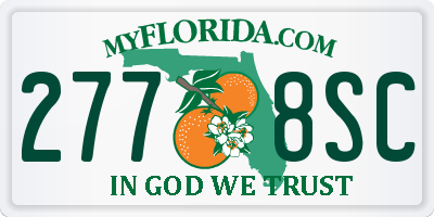 FL license plate 2778SC