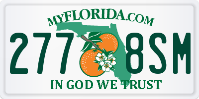 FL license plate 2778SM