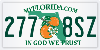 FL license plate 2778SZ