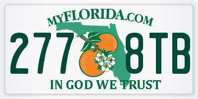 FL license plate 2778TB