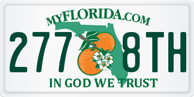 FL license plate 2778TH