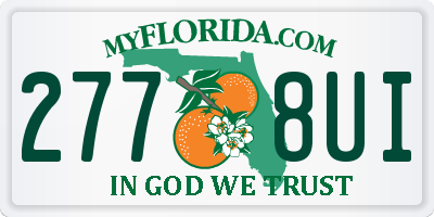 FL license plate 2778UI