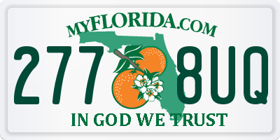 FL license plate 2778UQ